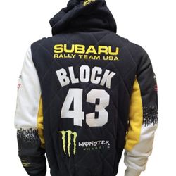 rare Ken Block jacket Subaru Rally team Zip Hoodie  wrx sti  hoonigan coat