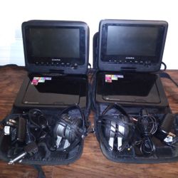 (2) Audio Vox Portable DVD Player’s 