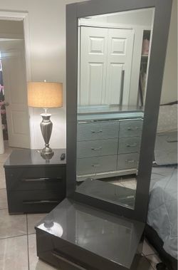 Nightstand and mirror