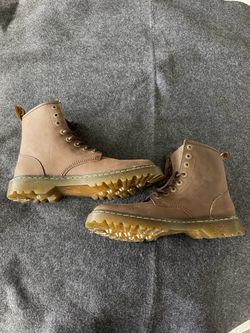 Dr. Martens Men's Awley Combat Lace-Up Boots Brown Size 11 Men and Size 12 Women Unisex