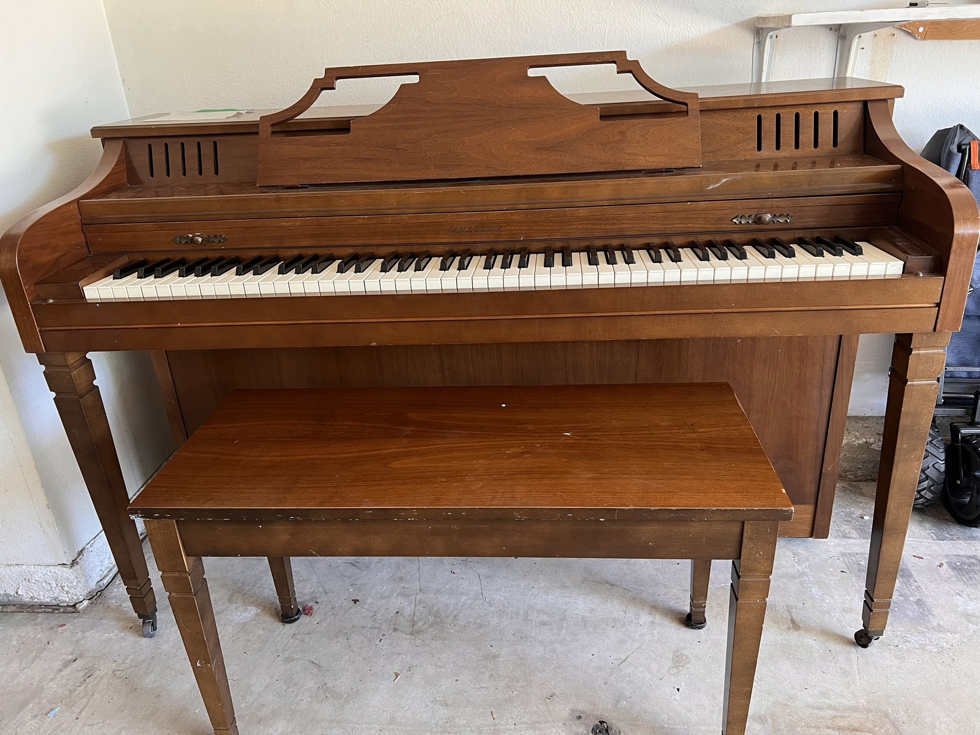 Vintage Piano with Bench