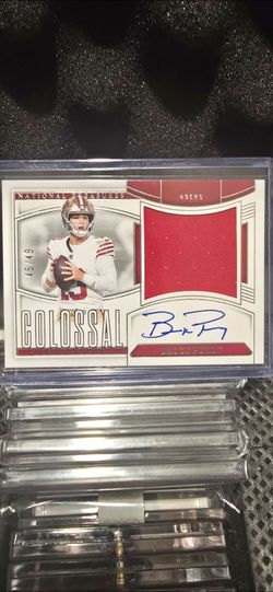 Panini Brock Purdy Natl Treasures Sig Treasures #CS-BPY Auto Patch /49