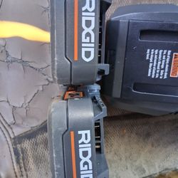 Ridged Batteries and Charger 18v...NEW