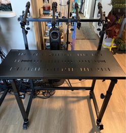 Liquid Stands: Studio/DJ/Live Performance Stand w/ Wheels/Second Tier