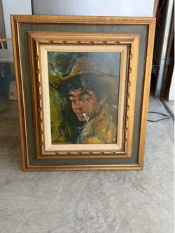 Vintage Mid-Century Framed Oil Painting - Signed "Ramon"