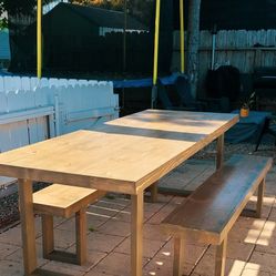 Outdoor Table And Bench Set - Made To Order