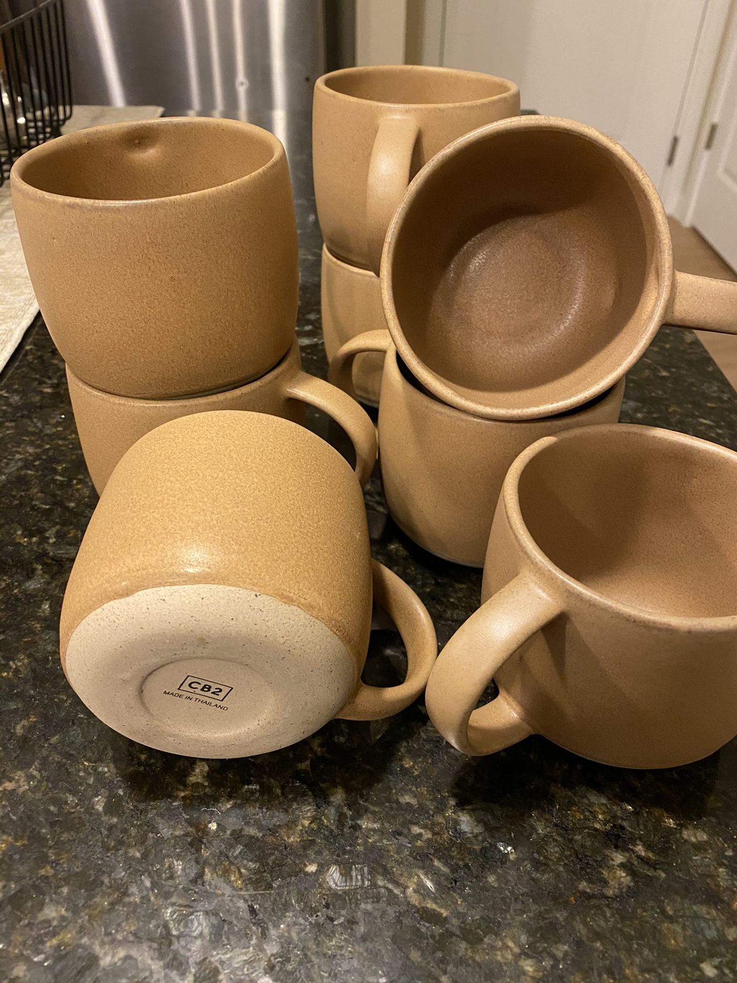 CB2 Caramel Axel Mugs - 8 count