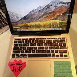 MacBook Pro 13” Mid 2011 Intel Core i5 @ 2.4 GHz, 8gb Ram, 500HDD, macOS High Sierra , Microsoft Office. Comes with Charger. In Good Working condition