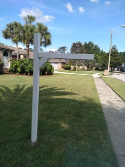 Sign post installation.