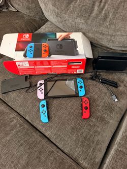 Nintendo Switch Console with Box and Accessories