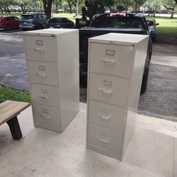 Metal filing cabinets