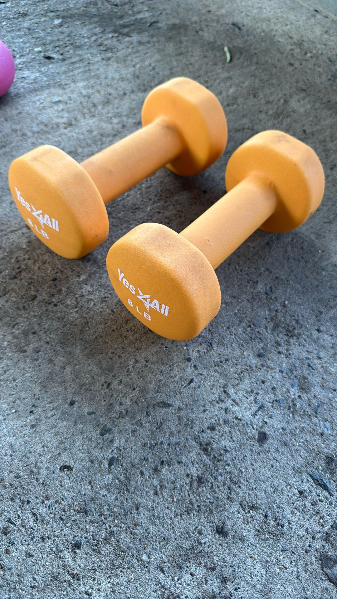 (2) 8 Pound Dumbbells