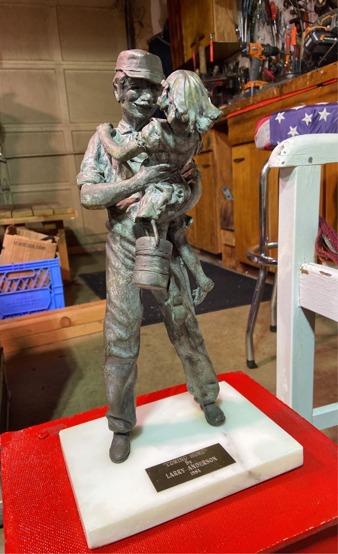 Bronze Statue By Larry Anderson, 1984 coming home