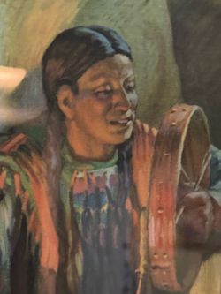 Large original native American picture