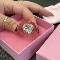 swarovski pink ring 