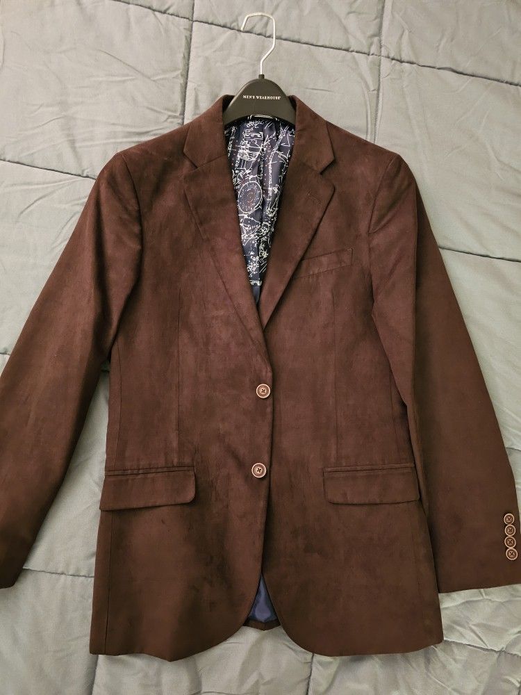 Brown Suede Medium Men's Blazer