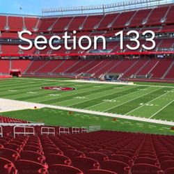 49ers Tickets, Section 133, Shaded Home Side