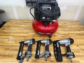 Porter Cable 6 Gal. 150 Psi Compressor + Nailer Combo