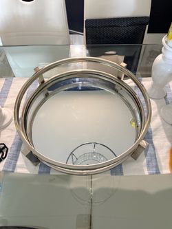 Large chrome finish Mirror Tray