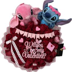 Stitch And Angel Valentines Bouquet Ramo Buchon 