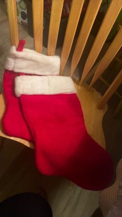 Red Christmas Stockings Set of 2 18x10