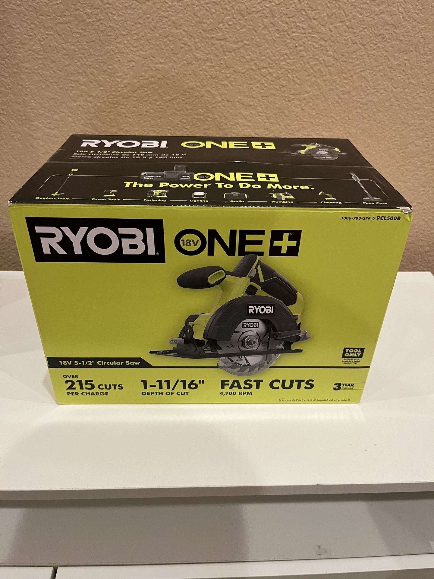 RYOBI ONE+ 18V Cordless 5 1/2 in. Circular Saw (Tool Only)