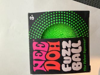 Nee Doh Fuzz Ball Green Sensory Squeeze Toy