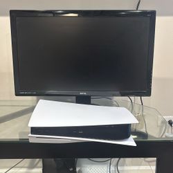PlayStation 5 And Monitor With All Wires And Controllers Included 