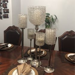 Very Nice Sliver Candle In Good Condition 