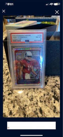 2006 Bowman Chrome Larry Fitzgerald X-Fractor PSA 8
