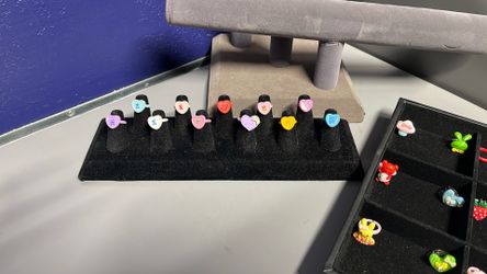 Assorted Colors And Styles New Plastic Rings 