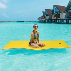  3-Layer Tear-Resistant Foam Floating Pad Island Water Sports Relaxing