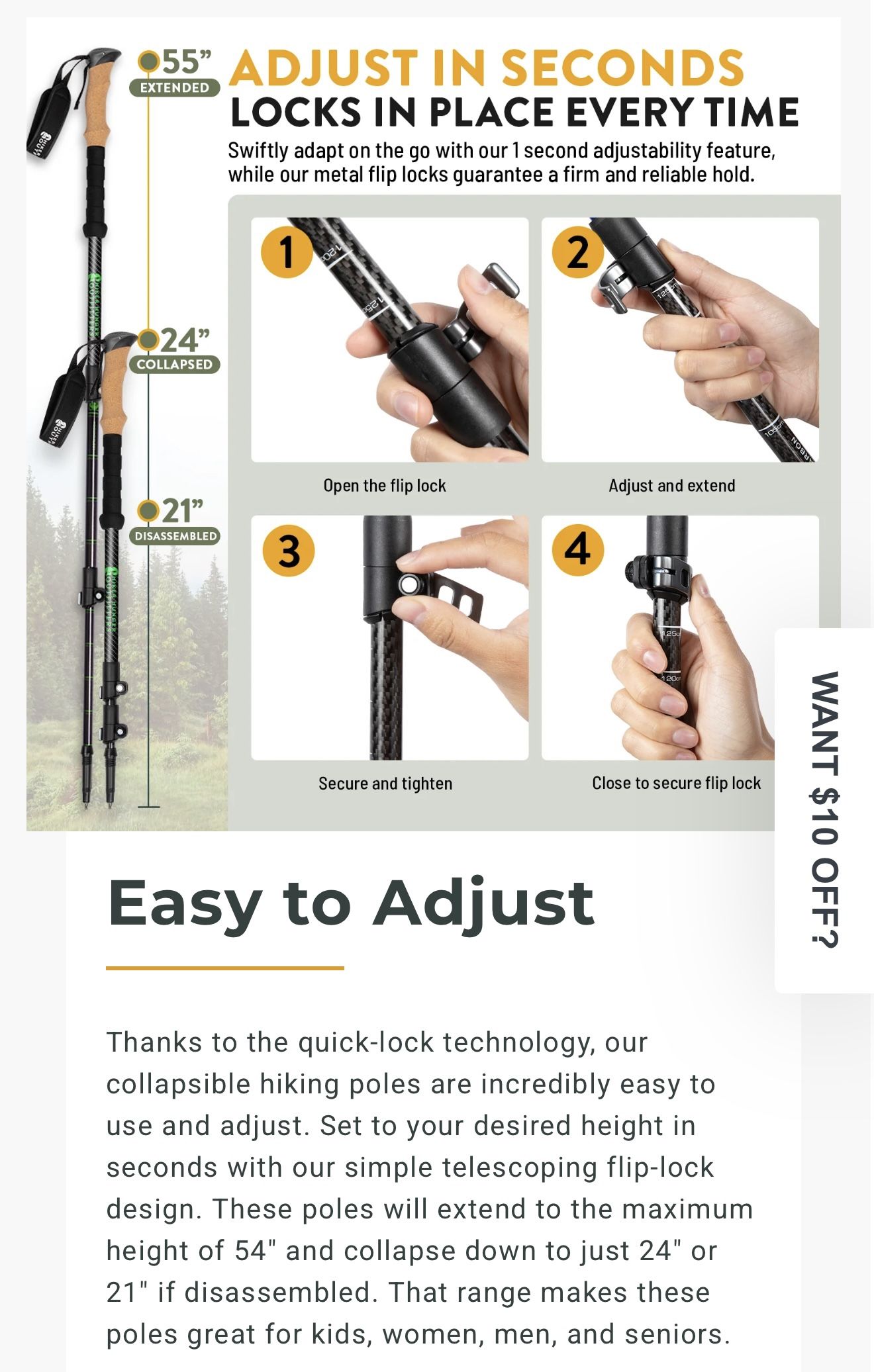 Hiking/Trekking Carbon Poles