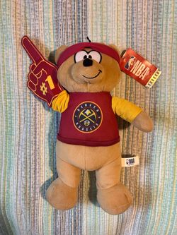 Denver Nuggets NBA Plush Teddy Bear #1 Foam Finger Official Licensed NWT