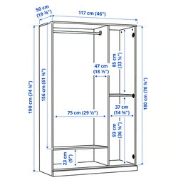 Ikea Brimnes 3-door Wardrobe