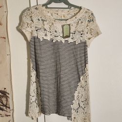 Meadow Rue Lace Top Sz S