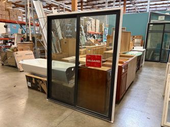 NEW! MILGARD 71×59 Black Vinyl Sliding Glass Door