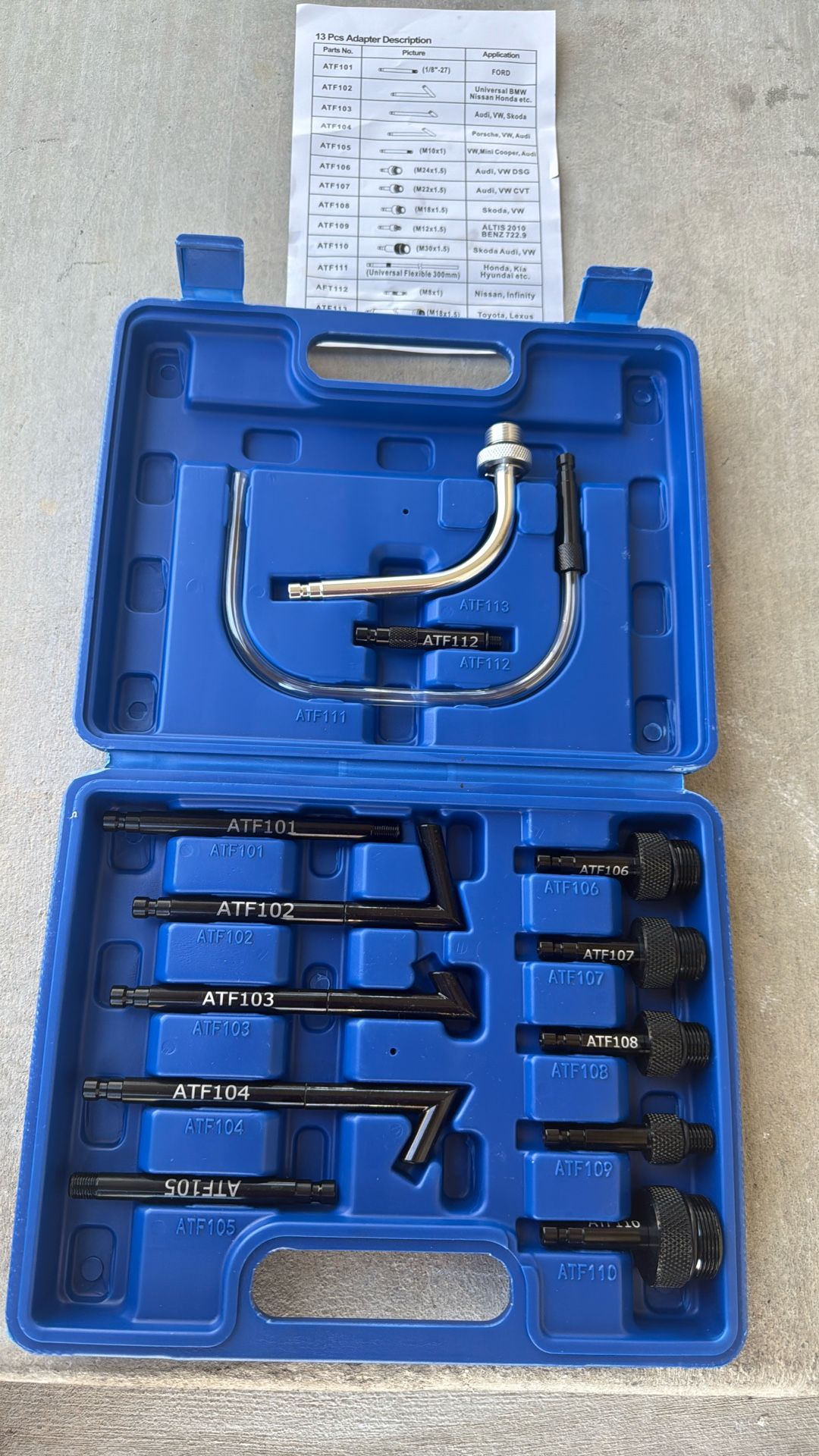 Complete Set Of 13 Piece Adapters For transmission