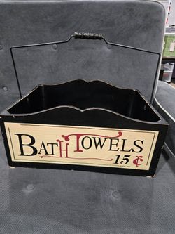 Farm House Wooden Towel Caddy