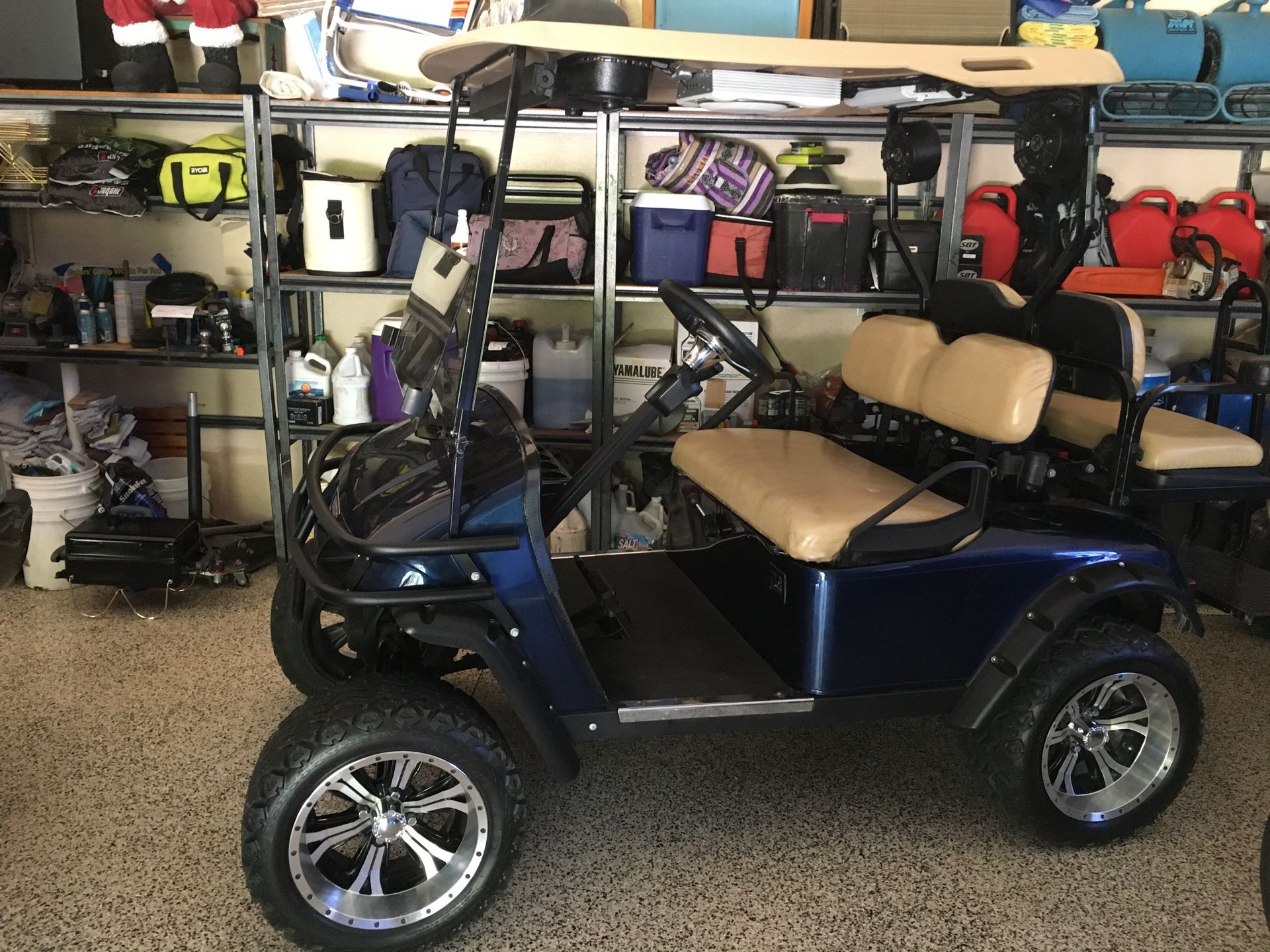 Totally custom golf cart with incredible sound system