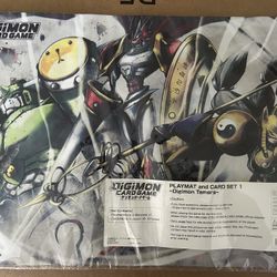 Digimon Tamers TCG Playmat with Gallantmon Megagargomon and Sakuyamon