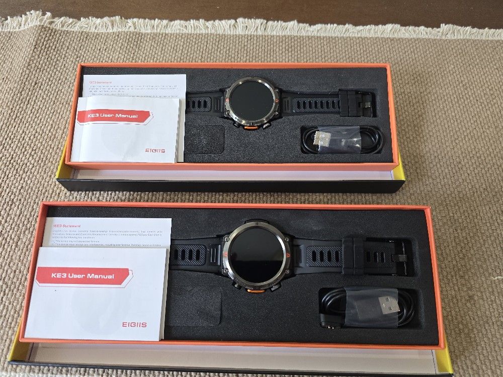 Two (2) EIGIIS KE3 Smart Sport Watch 3ATM Mint condition!