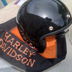 Harley Davidson Small/Med 3/4 Open Face Helmet