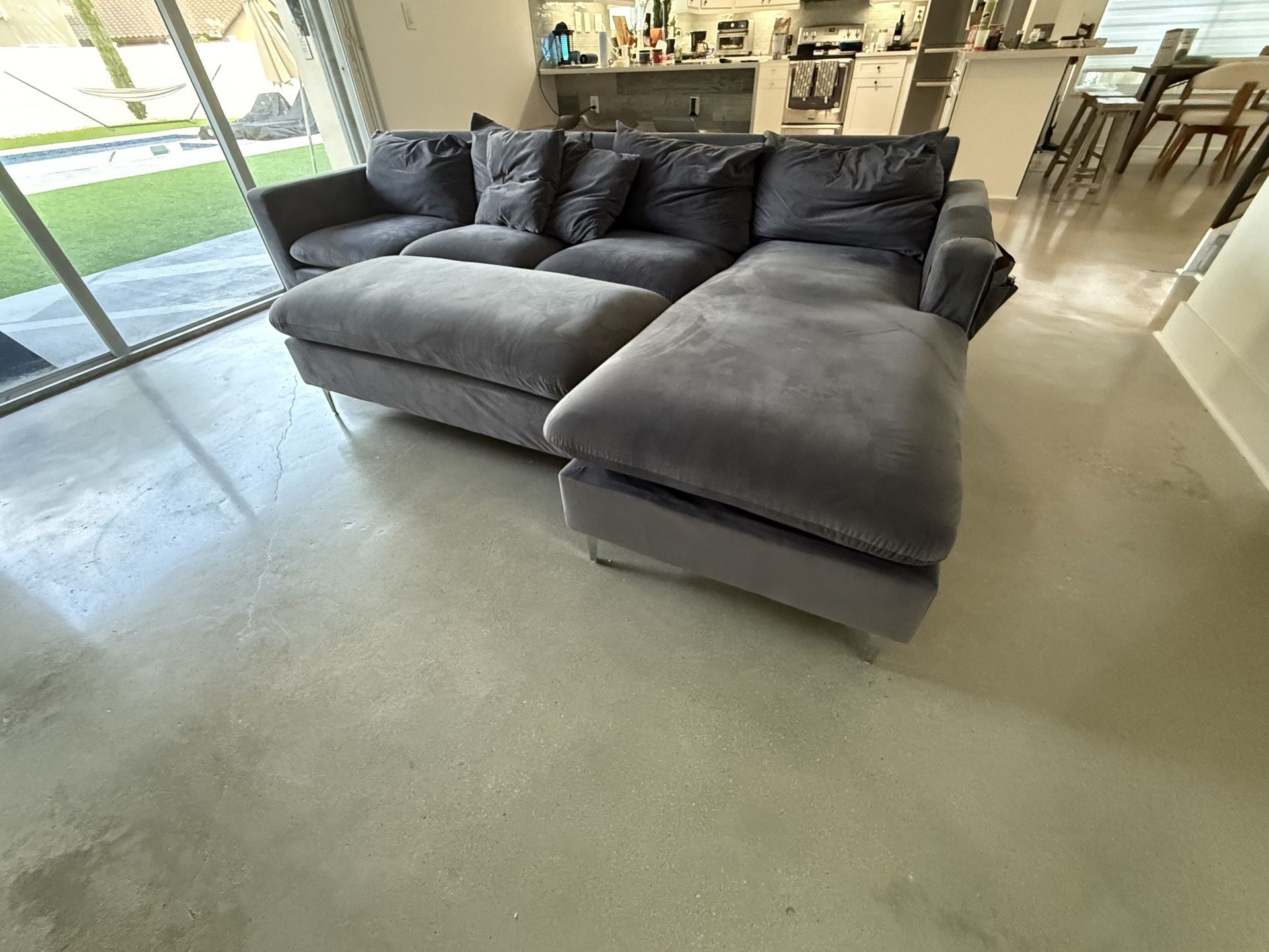 Real Velvet Sectional Sofa