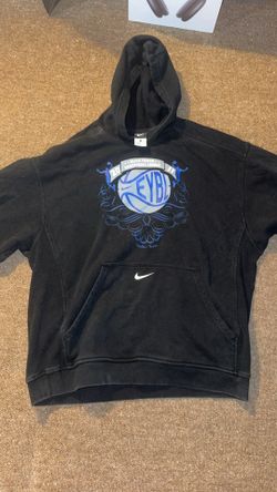 Nike EYBL Basketball Hoodie Black Blue Size Large