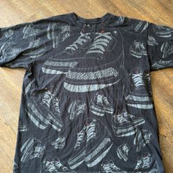 Vintage Jordan, Three Cement Black All Over Print Shirt