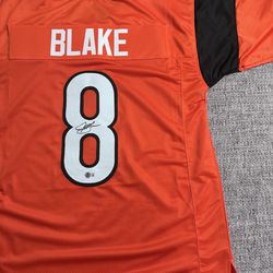 Jeff Blake Signed Autograph Custom Jersey-Beckett Coa-Cincinnati Bengals