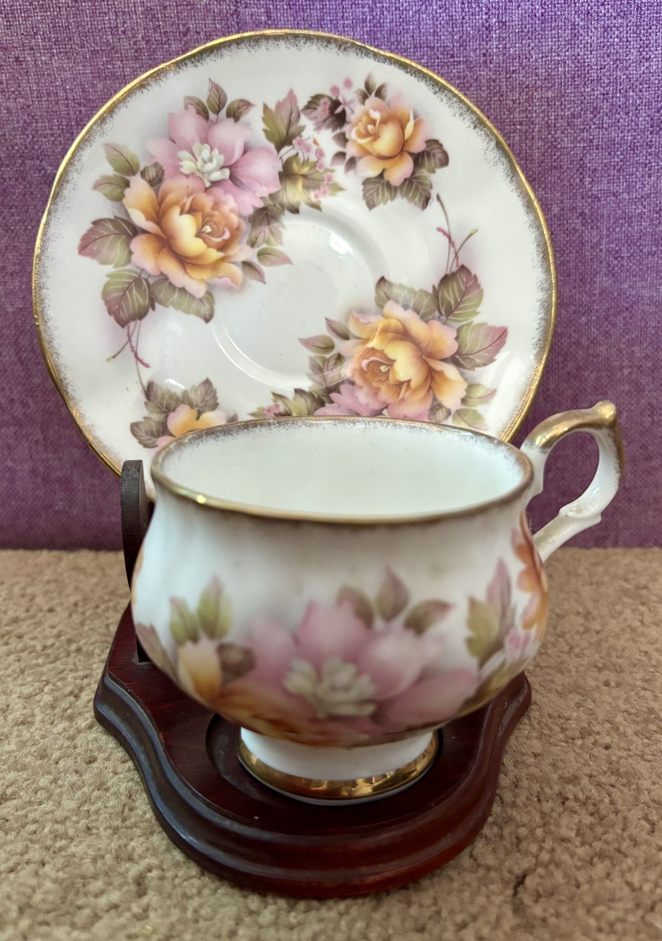 Vintage Springfield Bone China Teacup And Saucer
