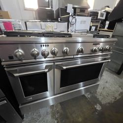 48" GE MONOGRAM DUAL FUEL RANGE STAINLESS STEEL 