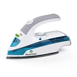 Steamfast SF-710 Mini Steam Iron, White, Non-Stick Sole Plate, Foldable Handle *New*